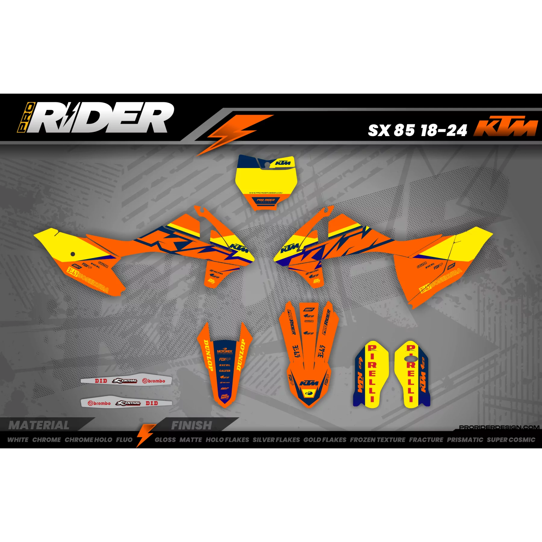 Kit déco Motocross KTM SX SXF EXC- TAILWIND - KIT DECO MOTOCROSS KT...