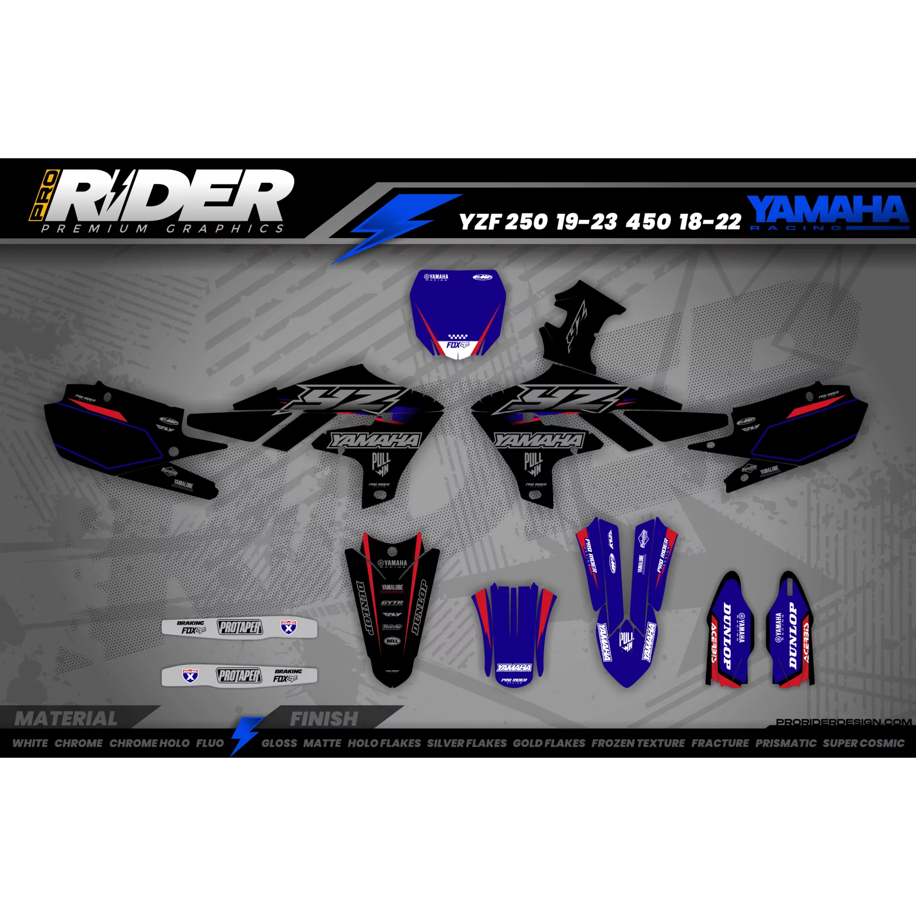 Dekor Motocross YAMAHA BLACK FLAG - DEKOR MOTOCROSS / ENDURO YAMAHA