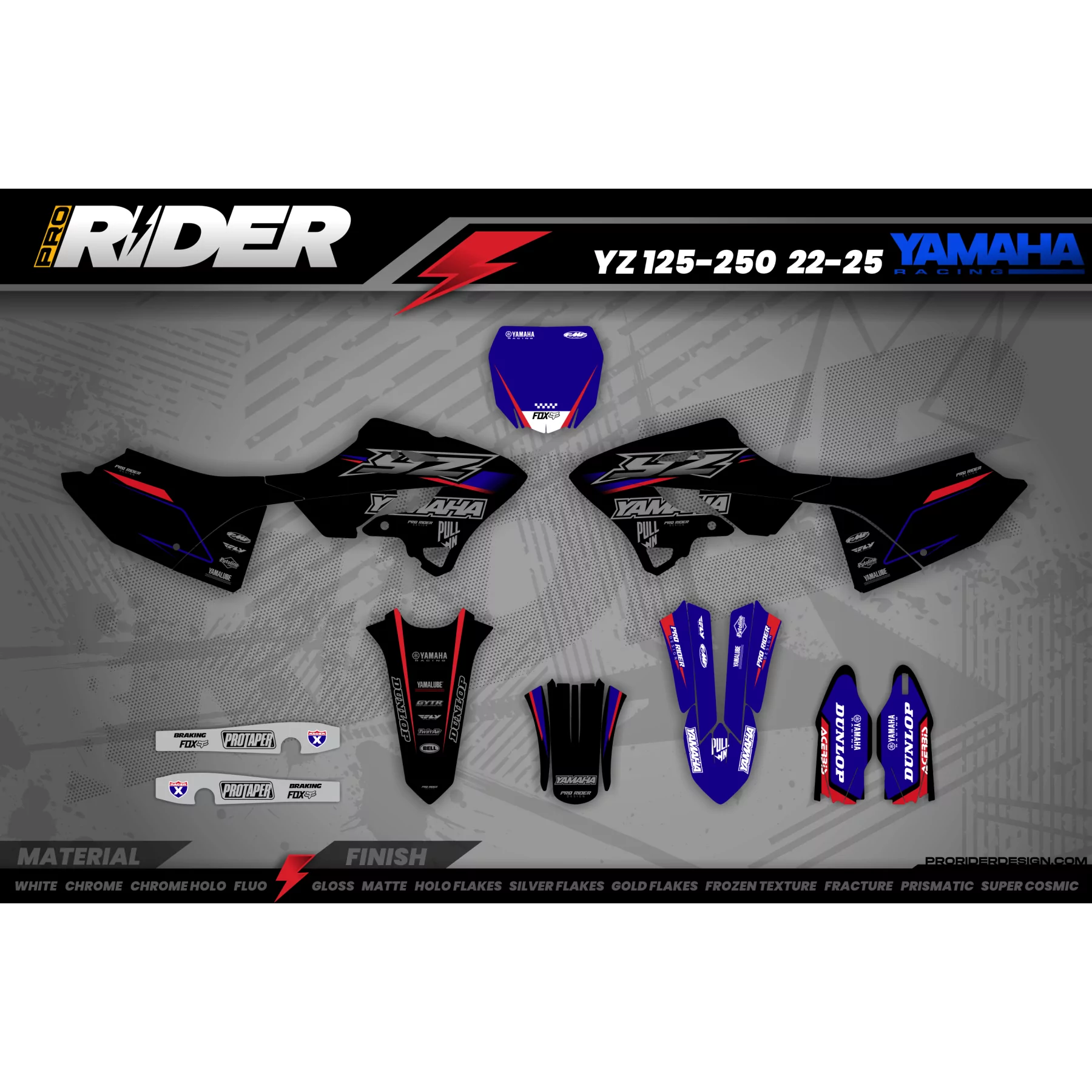 Dekor Motocross YAMAHA BLACK FLAG - DEKOR MOTOCROSS / ENDURO YAMAHA