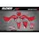 Kit adesivos MOTOCROSS HONDA RED PERFORMANCE - KIT ADESIVOS MOTO HONDA