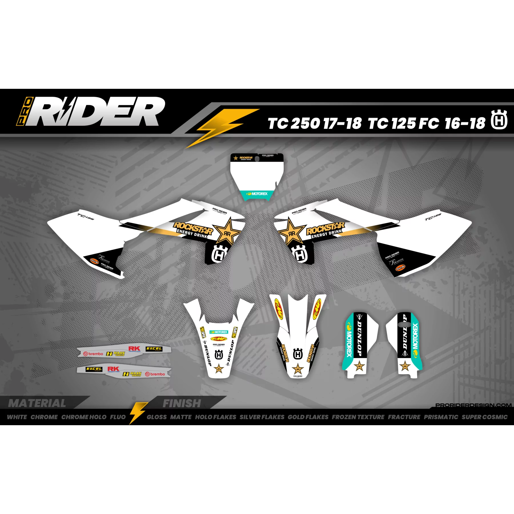 Rockstar Husqvarna Factory Racing TC-FC-TE-FE graphics - GRAPHICS M...