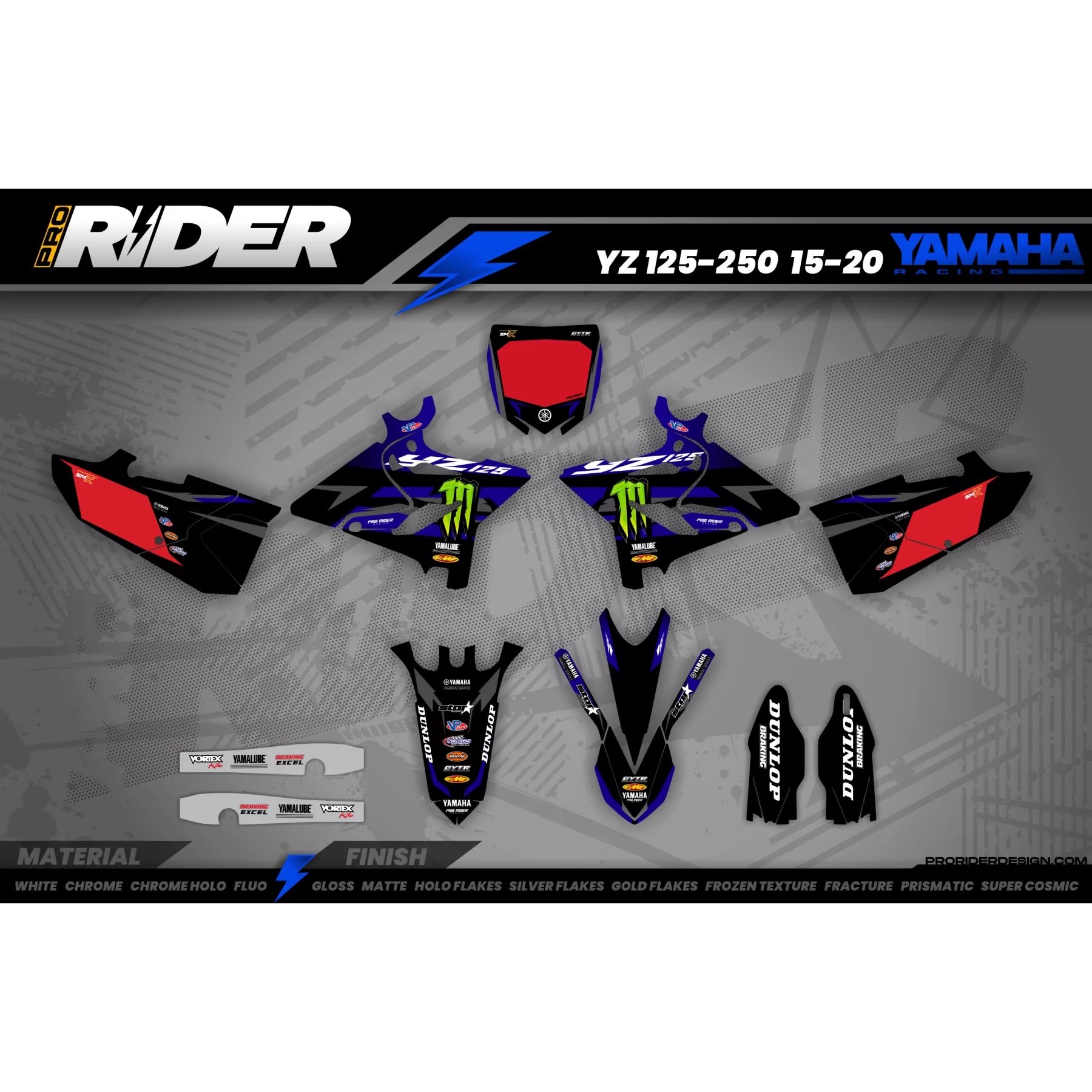 Stickerset Motocross YZ YZF TTR YAMAHA ENERGY TOMAC - STICKERSET MOTOCROSS / ENDURO YAMAHA