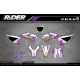 Kit Déco Personnalisable Rainbow Purple White - ProRider Design | Universel Toutes Marques