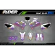 Kit Déco Personnalisable Rainbow Purple White - ProRider Design | Universel Toutes Marques