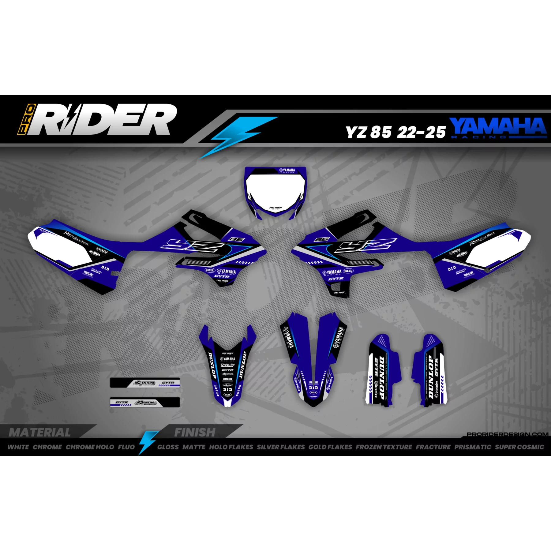 STICKERSET MOTOCROSS YAMAHA SPARK - Stickerset MOTO YAMAHA