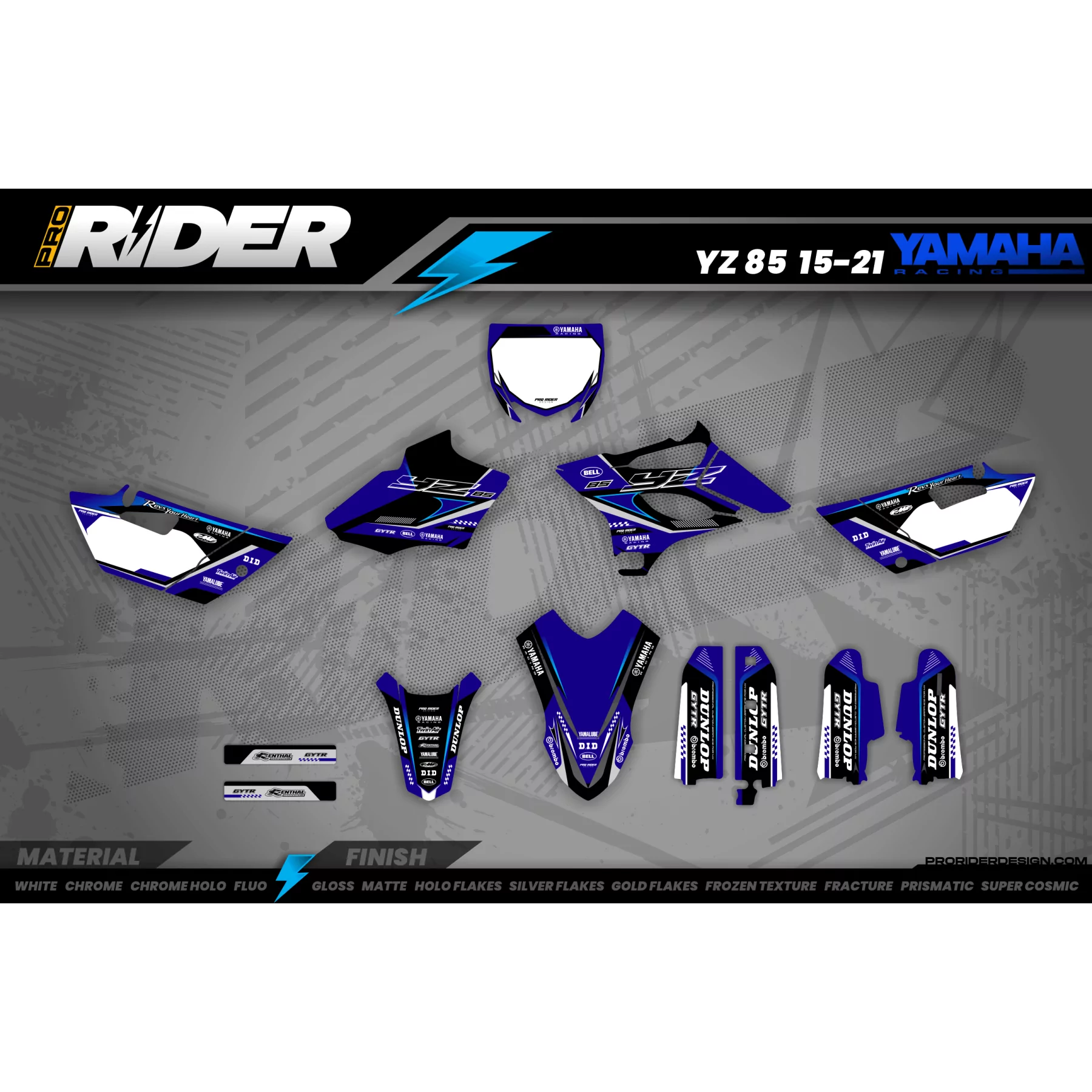 KIT DÉCO MOTOCROSS YAMAHA SPARK  - Kit adhesivos MOTO YAMAHA