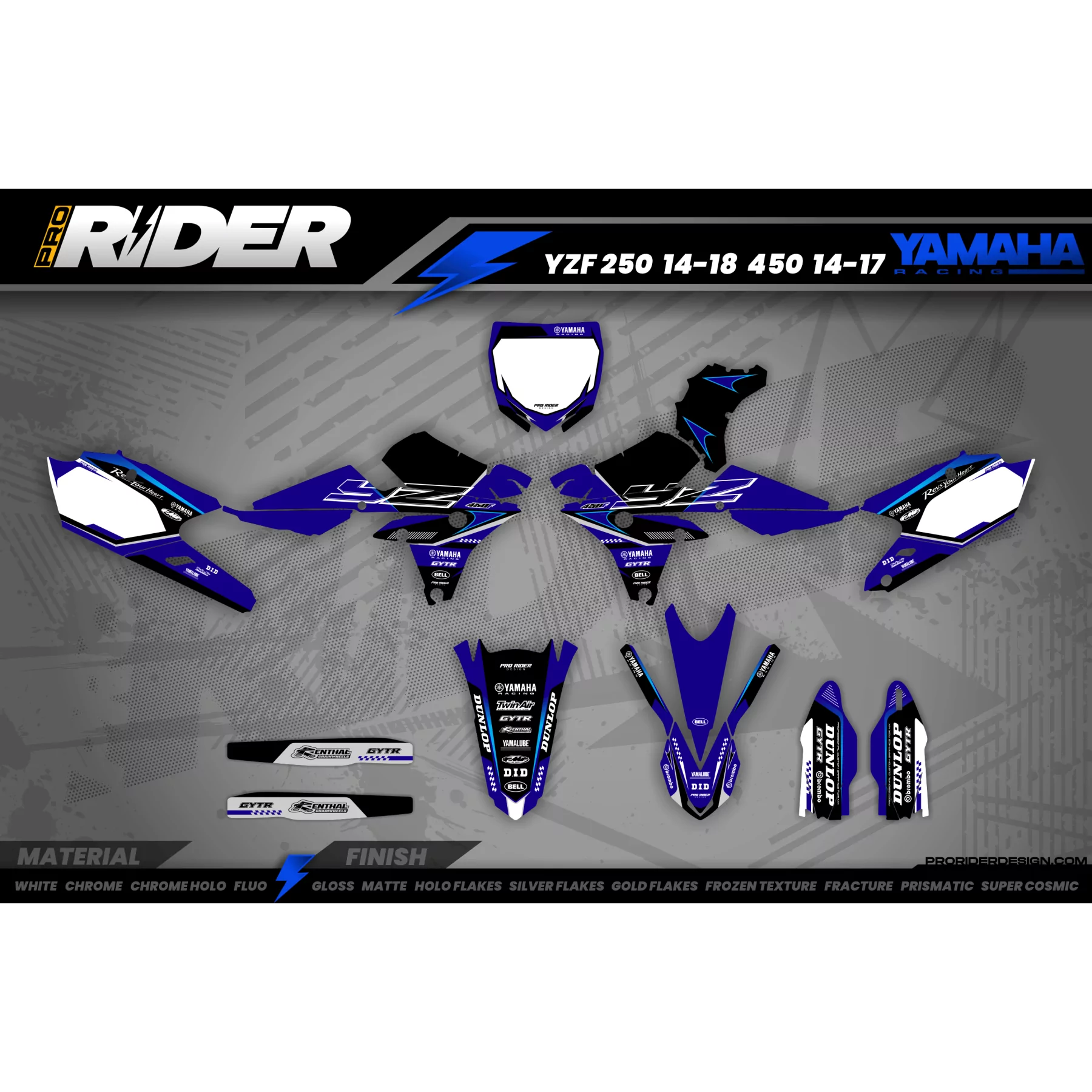 KIT DÉCO MOTOCROSS YAMAHA SPARK  - Kit adhesivos MOTO YAMAHA