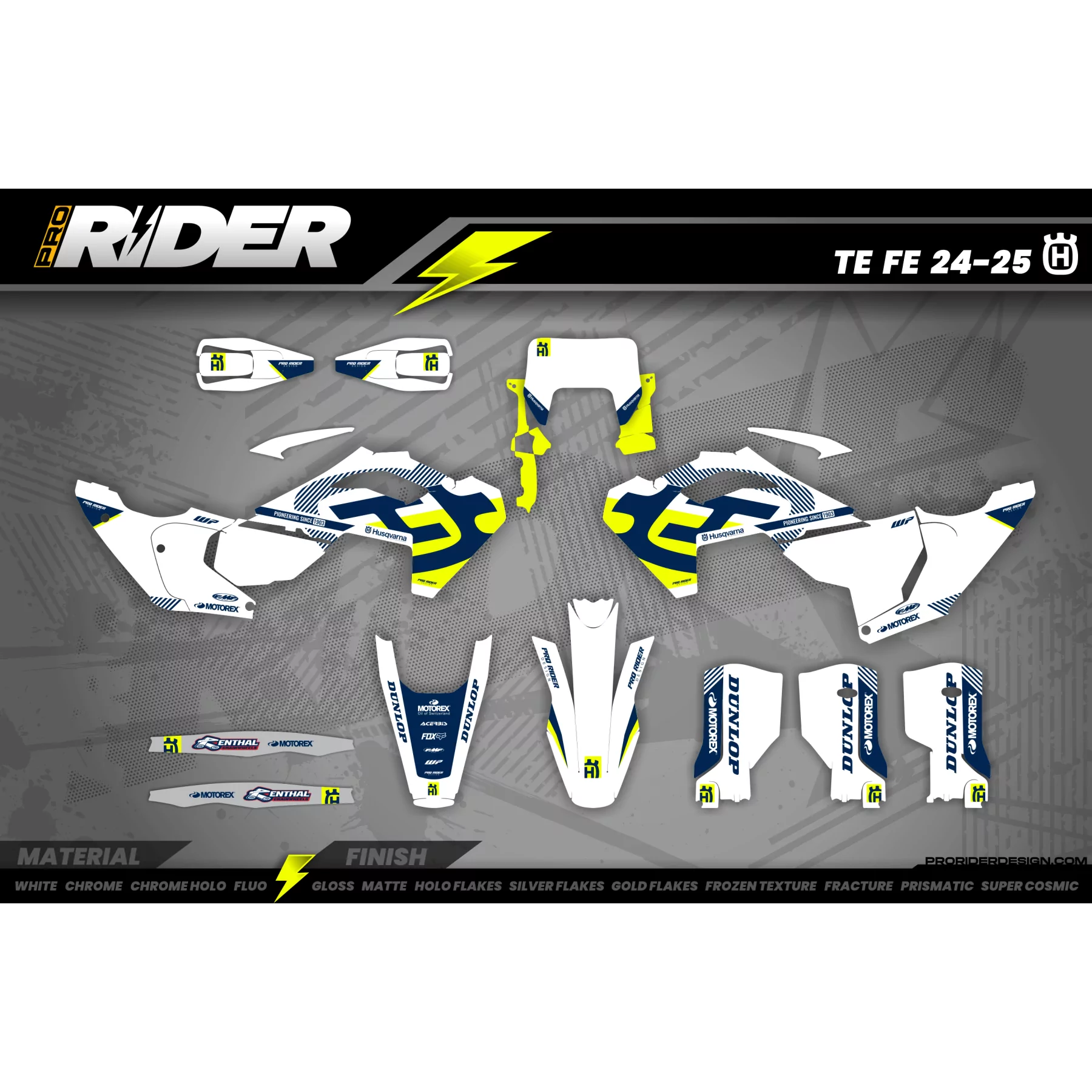 grafiche MOTOCROSS HUSQVARNA ORIGIN FACTORY  - KIT DÉCO MOTO HUSQVARNA