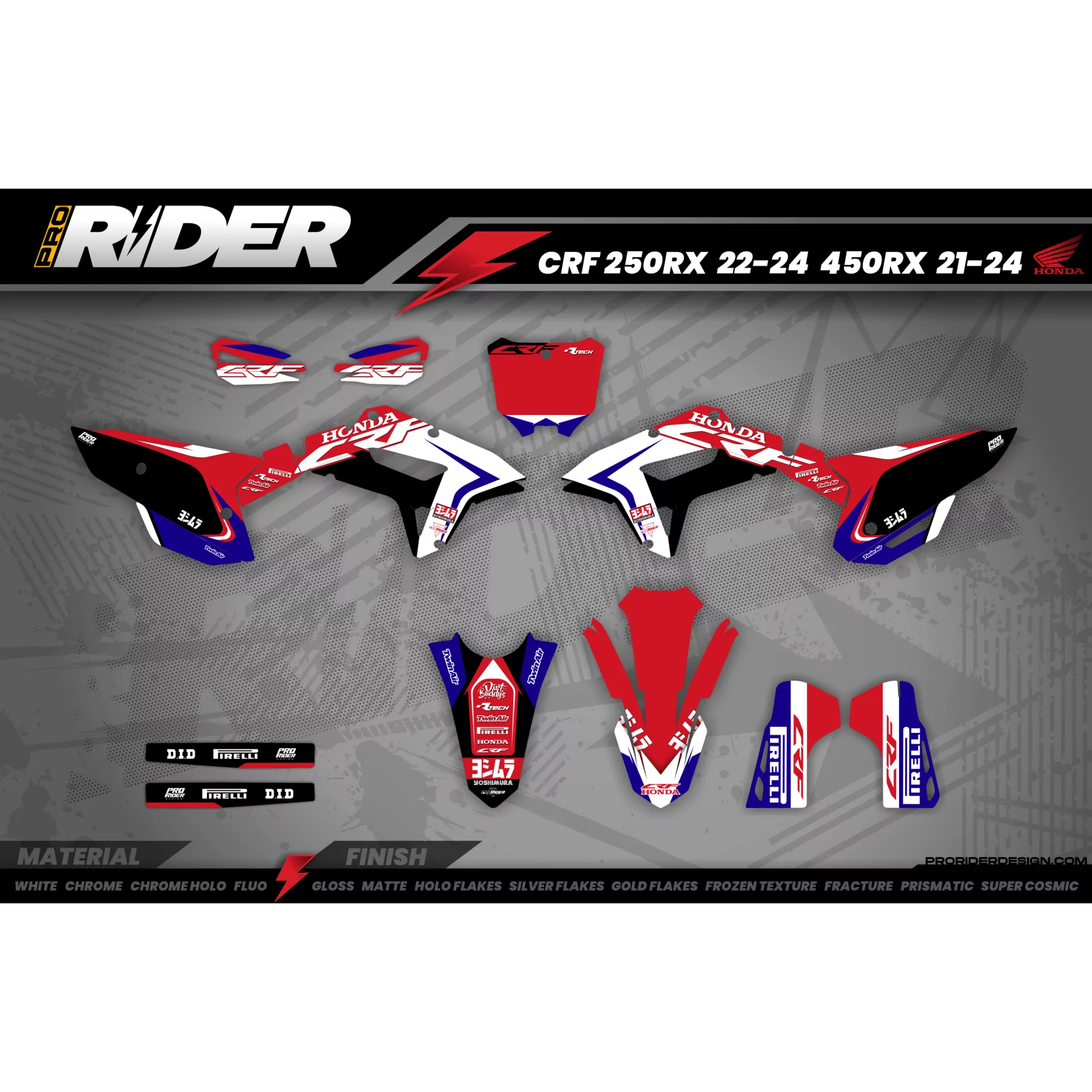 graphics kit Motocross custom Honda Mx Stage - MOTOCROSS ENDURO GRAPHICS