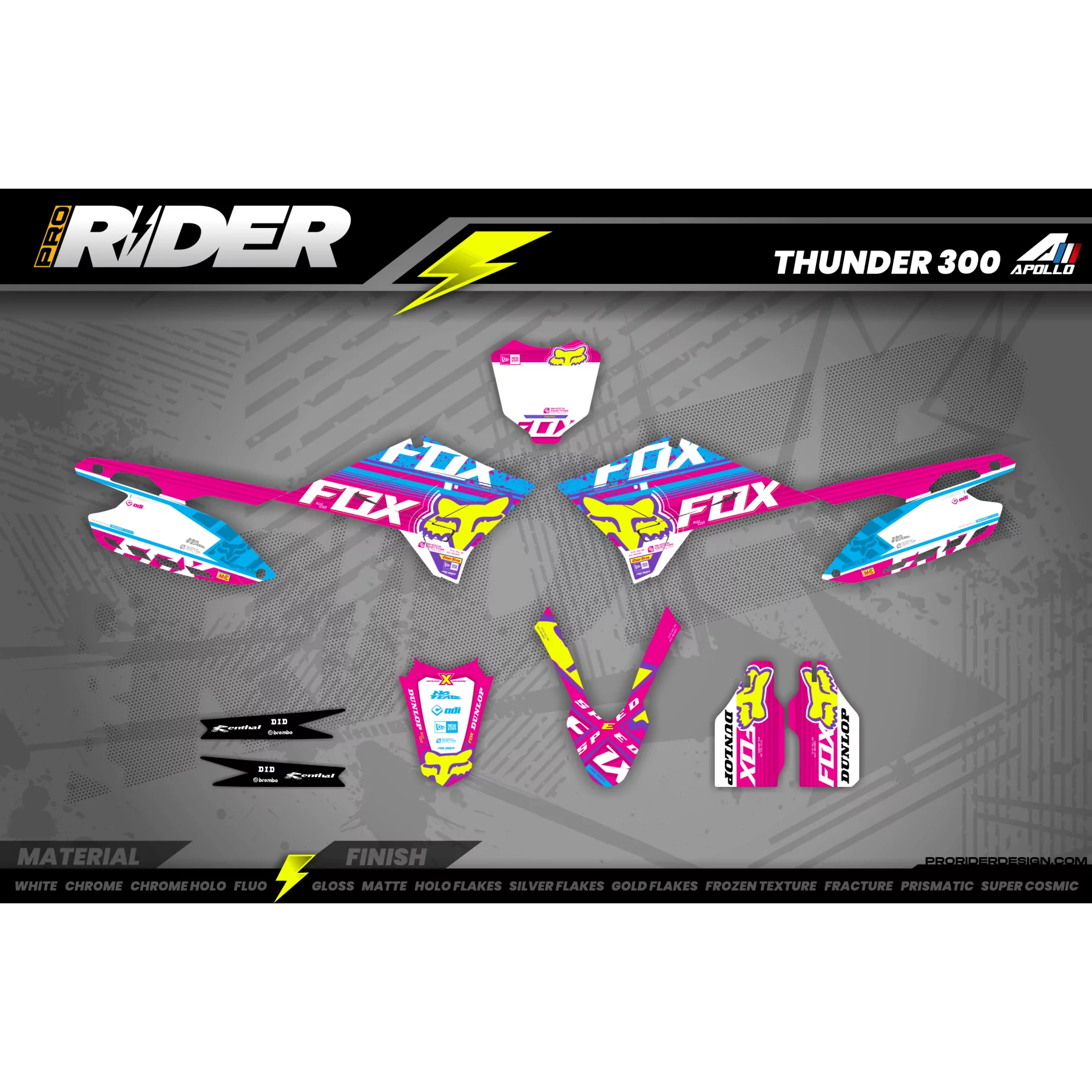 Kit adesivos Motocross perso FOX ALTITUDE LEVEL 2 - KIT ADESIVOS MOTOCROSS ENDURO