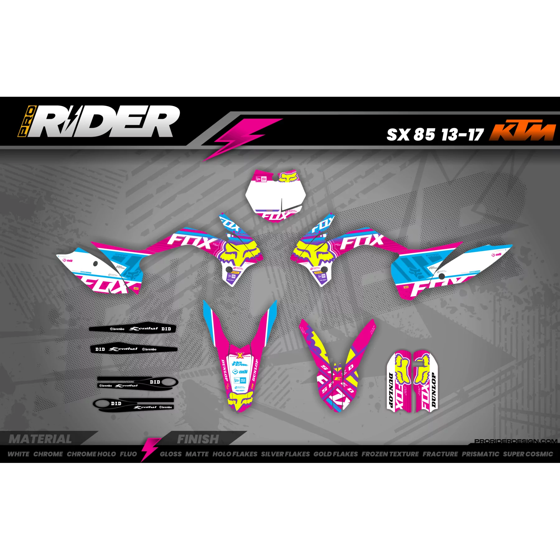 Kit adesivos Motocross perso FOX ALTITUDE LEVEL 2 - KIT ADESIVOS MOTOCROSS ENDURO