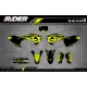 grafiche MOTOCROSS HUSQVARNA FACTORY BLACK SIGNATURE  - KIT DÉCO MOTO HUSQVARNA