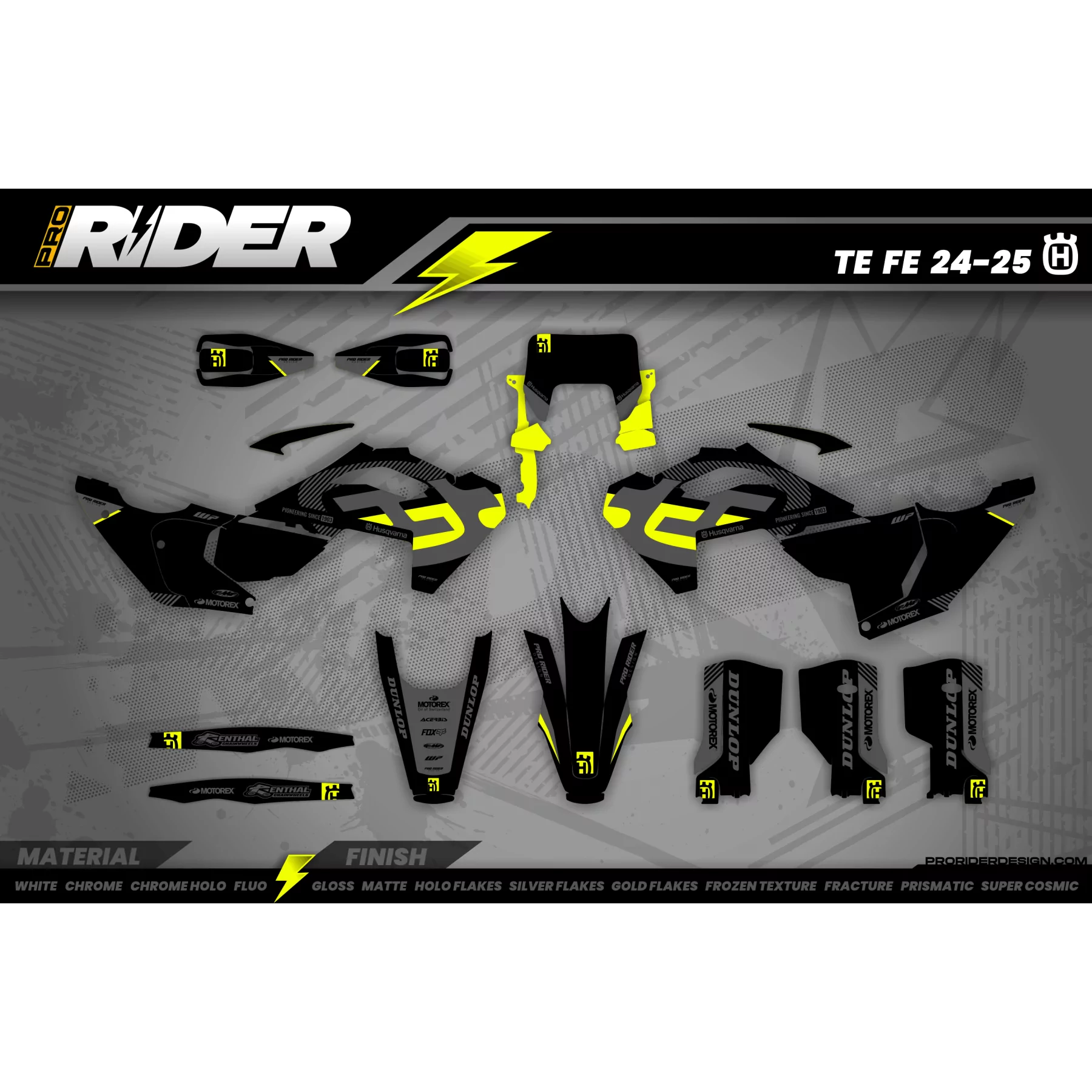 Stickerset MOTOCROSS HUSQVARNA DARK VENOM - STICKERSET MOTO HUSQVARNA