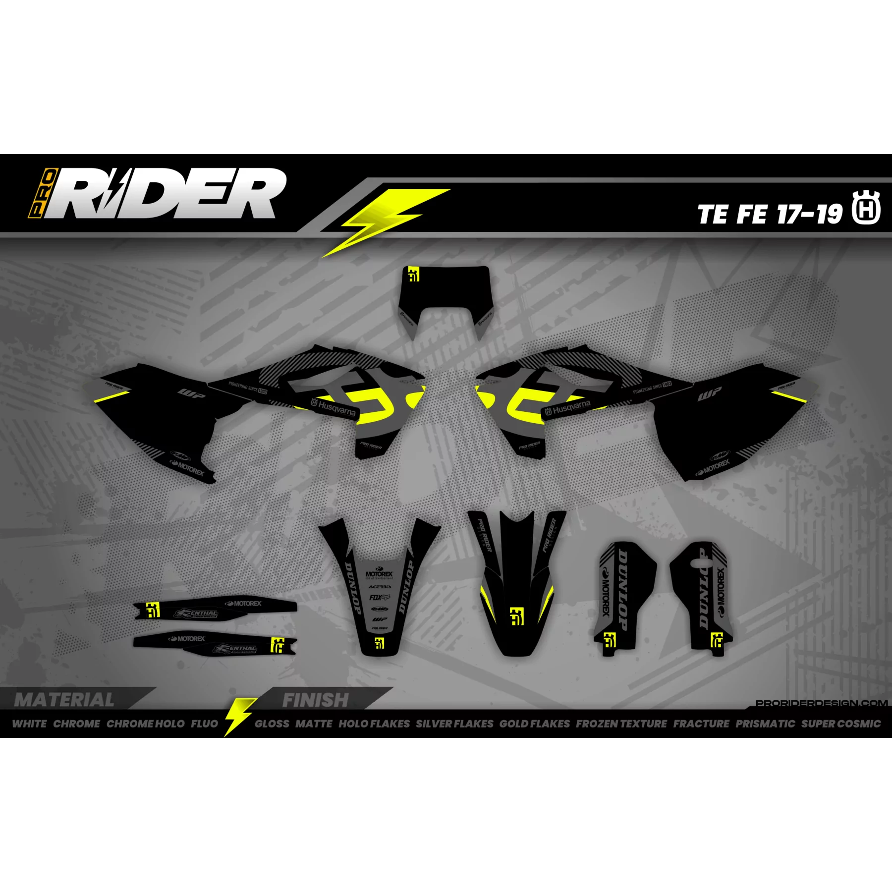 grafiche MOTOCROSS HUSQVARNA DARK VENOM  - KIT DÉCO MOTO HUSQVARNA