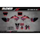 Kit adesivos MOTOCROSS HONDA RED RIFT - KIT ADESIVOS MOTO HONDA