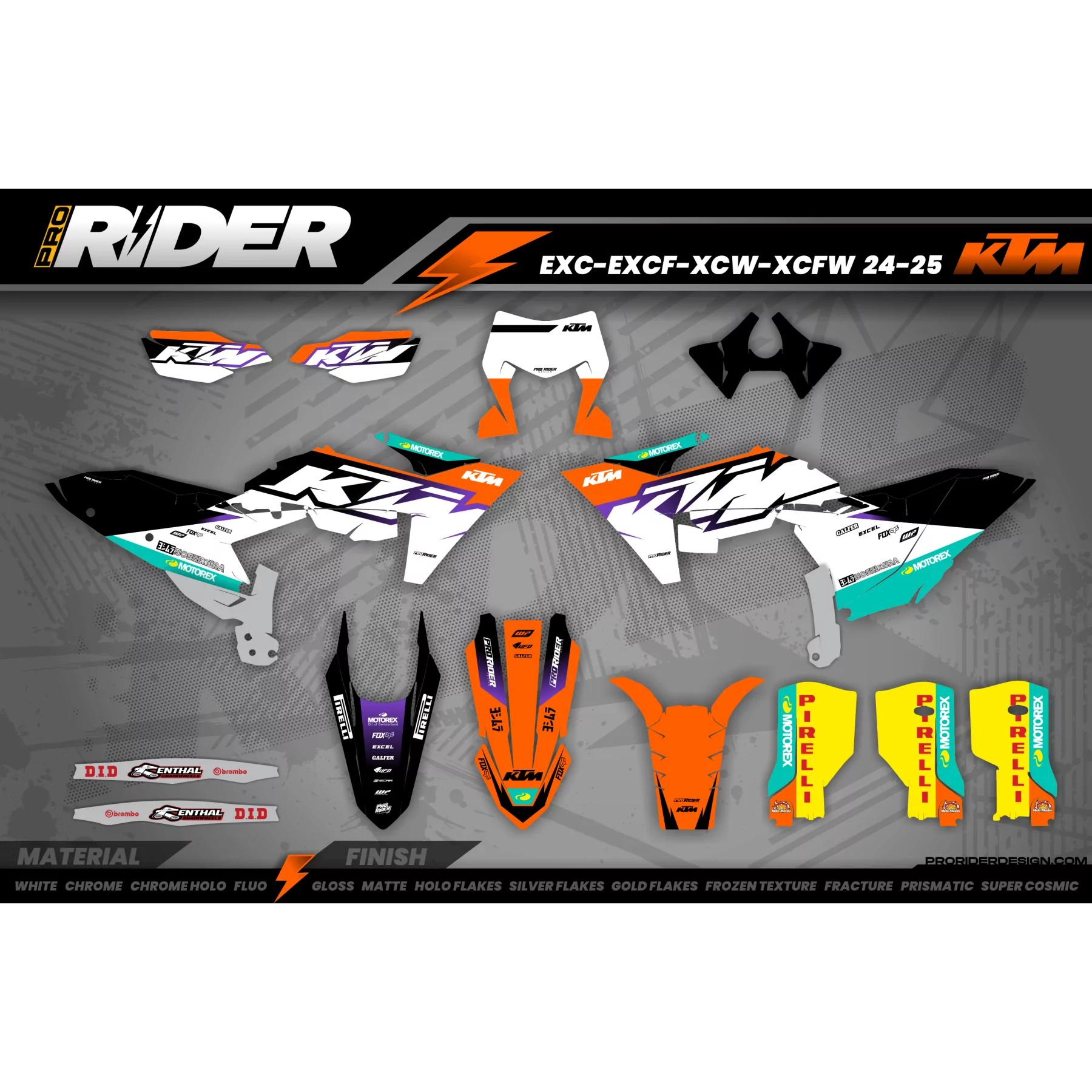 Kit adesivos Motocross KTM SX SXF EXC - HEADWIND - TODOS OS MODELOS KITS ADESIVOS KTM