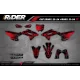 Stickerset Motocross HONDA RED BOLD EFFECT - STICKERSET MOTOR HONDA