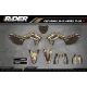 Kit adesivos Motocross HONDA BROWN MAT FINISH TOUCH - KIT ADESIVOS MOTOCROSS ENDURO