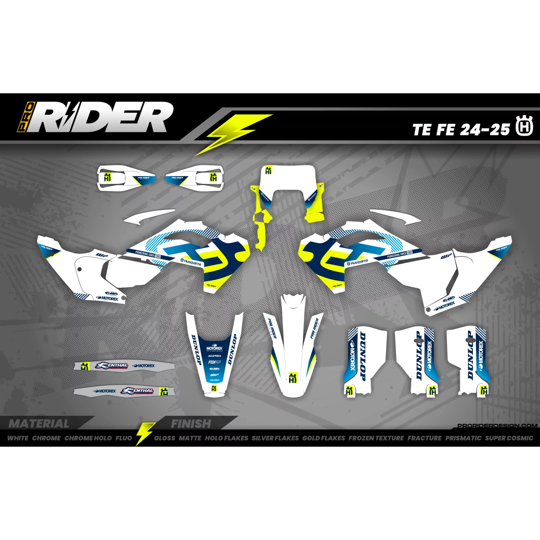 grafiche MOTOCROSS HUSQVARNA SILVERMINT FACTORY  - KIT DÉCO MOTO HUSQVARNA