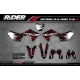 KIT ADESIVOS MOTOCROSS HONDA W-RED BOLD EFFECT - KIT ADESIVOS MOTO HONDA