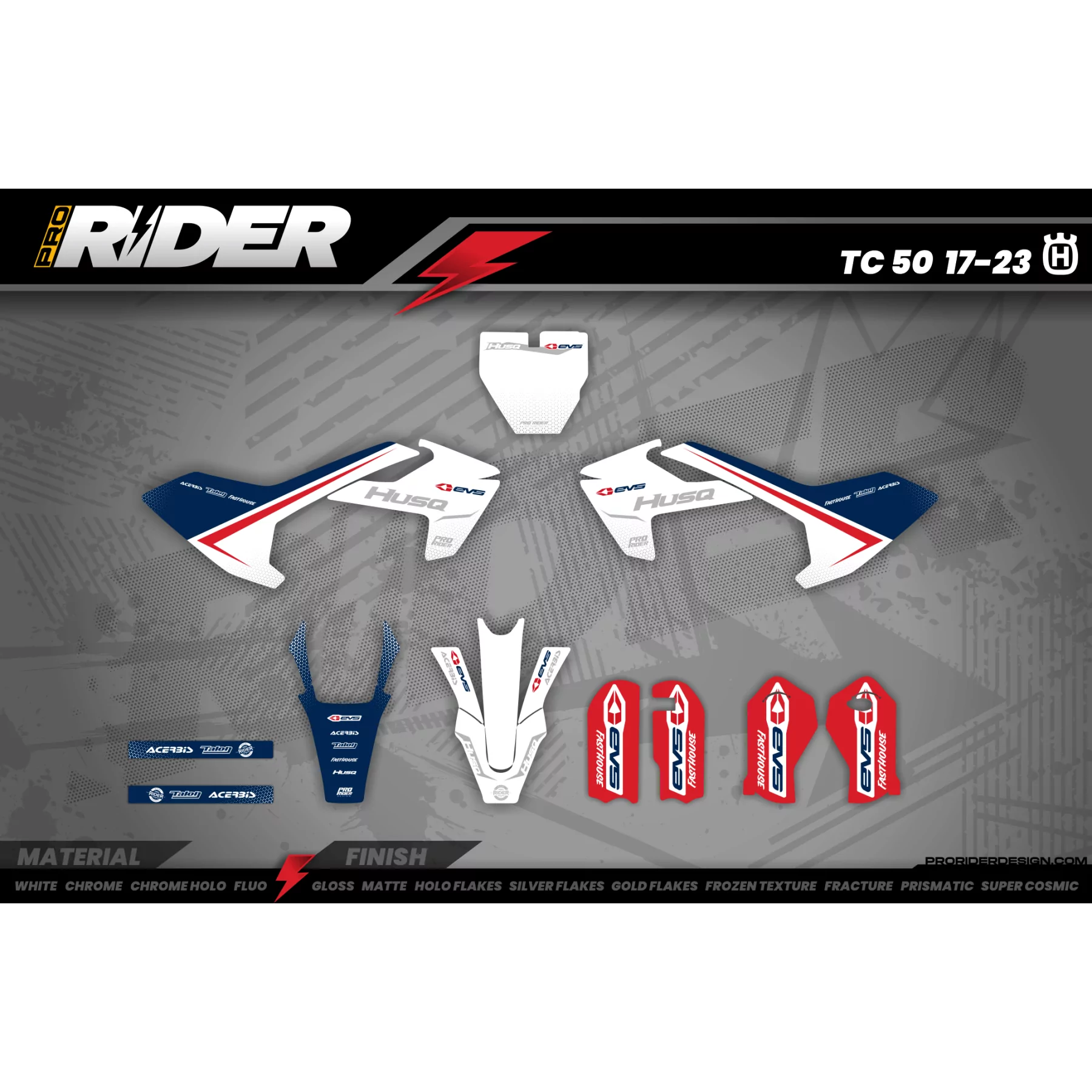 Kit adhesivos Motocross HUSQVARNA EVS PATRIOT  - Kit adhesivos HUSQVARNA MOTOCROSS / ENDURO