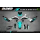 Kit adhesivos Motocross KAWASAKI TEAL ONE  - KIT ADHESIVOS MOTOCROSS KAWASAKI