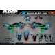Kit adesivos MOTOCROSS KTM GREEN LUMEN - Kit adesivos MOTO KTM