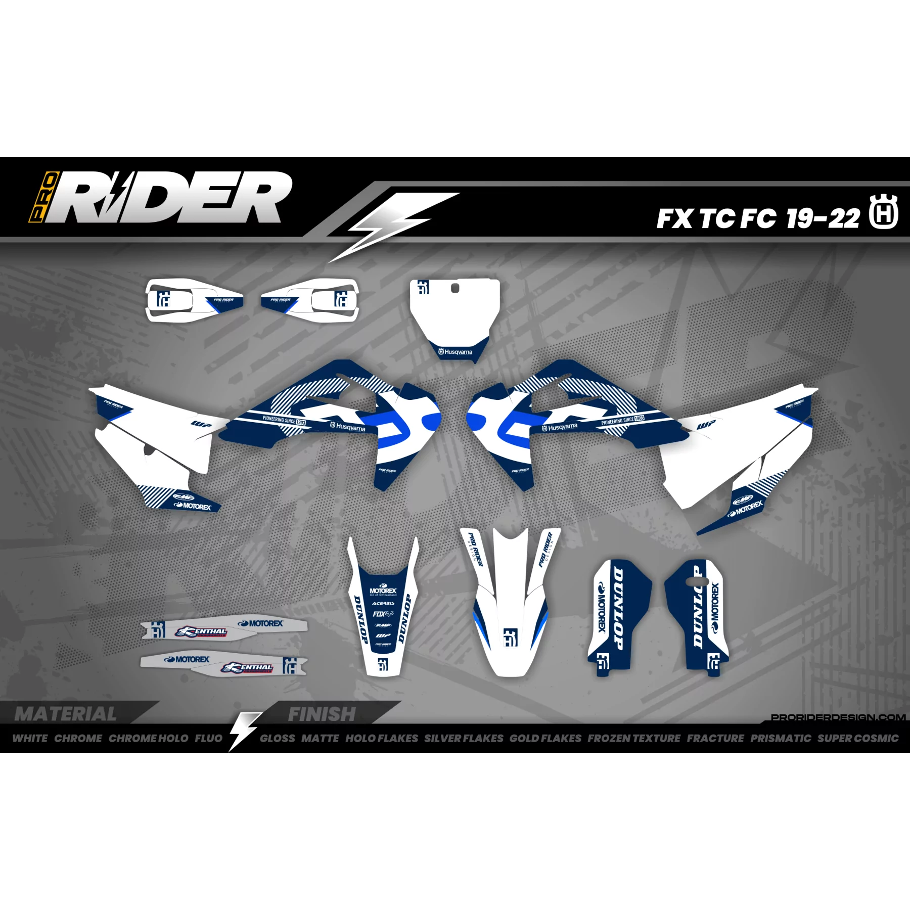 Stickerset MOTOCROSS HUSQVARNA FACTORY SIGNATURE - STICKERSET MOTO HUSQVARNA