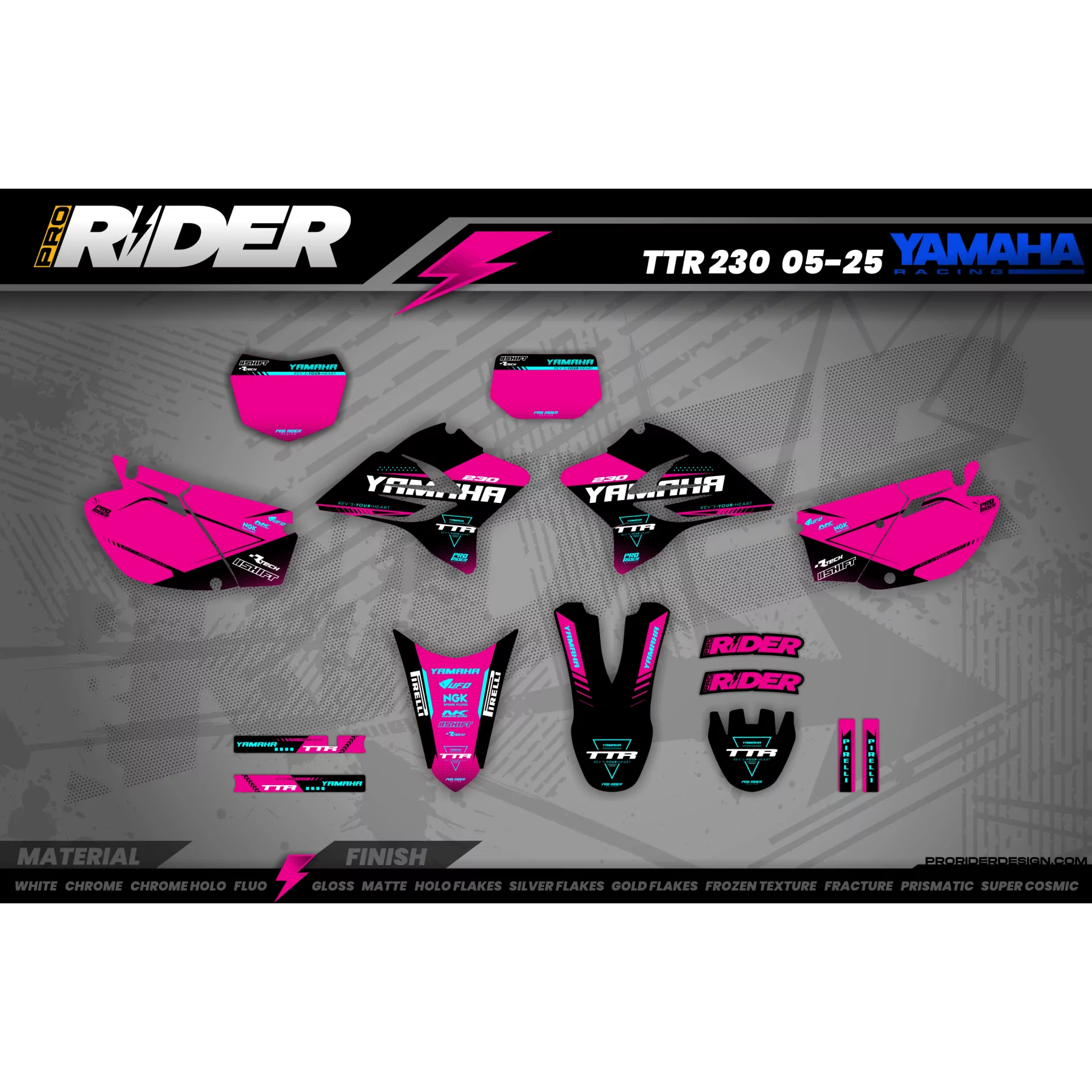 Stickerset YAMAHA PERSO IRON.LY - STICKERSET MOTOCROSS / ENDURO YAMAHA