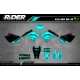Kit adhesivos Motocross KAWASAKI EVS TEAL  - KIT ADHESIVOS MOTOCROSS KAWASAKI