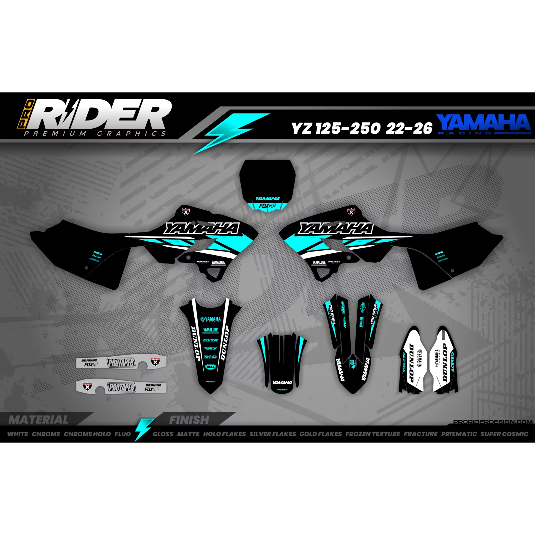 Dekor Motocross YAMAHA Speed Blocks - TEAL - DEKOR MOTOCROSS / ENDURO YAMAHA