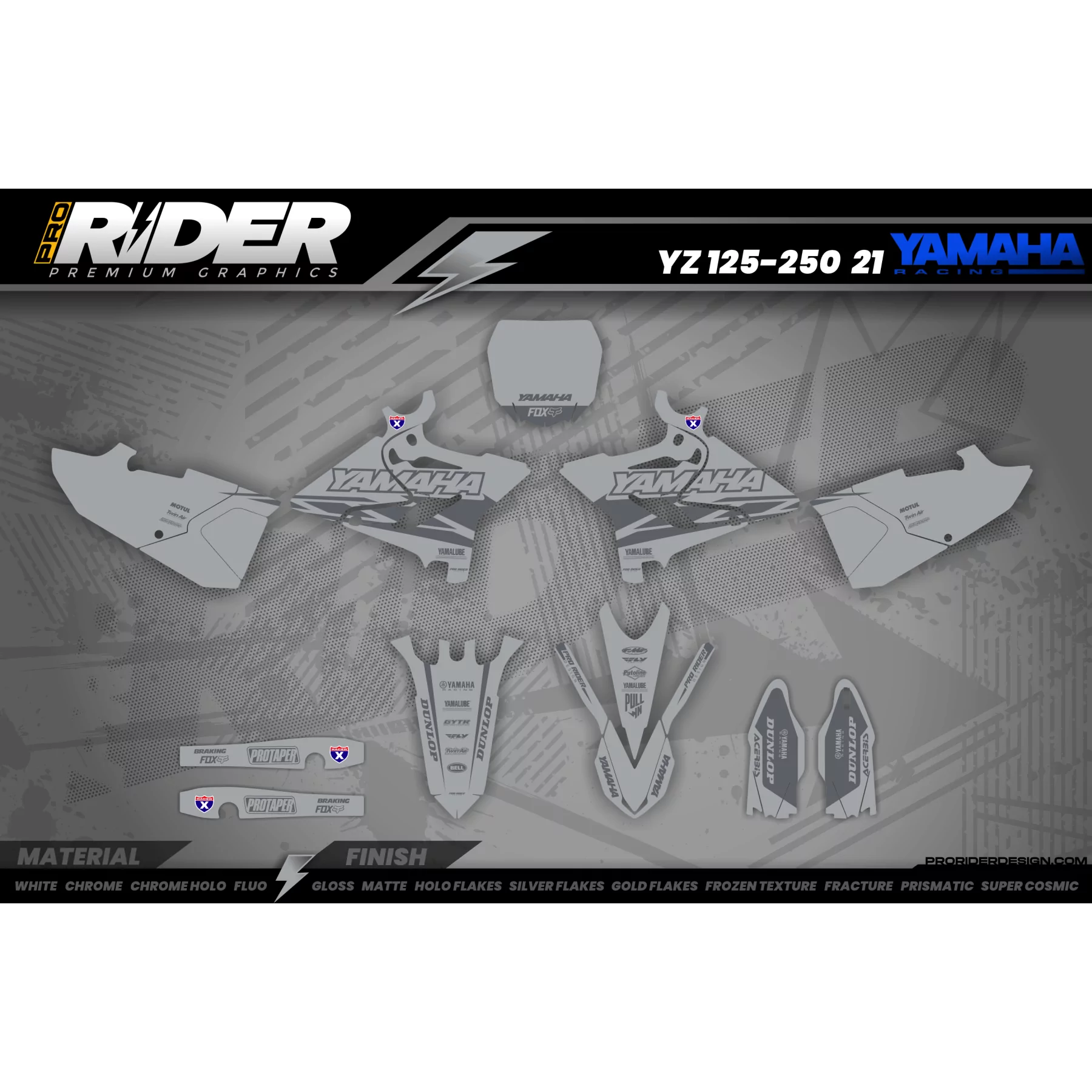 Dekor Motocross YAMAHA Speed Blocks - GREY - DEKOR MOTOCROSS / ENDURO YAMAHA