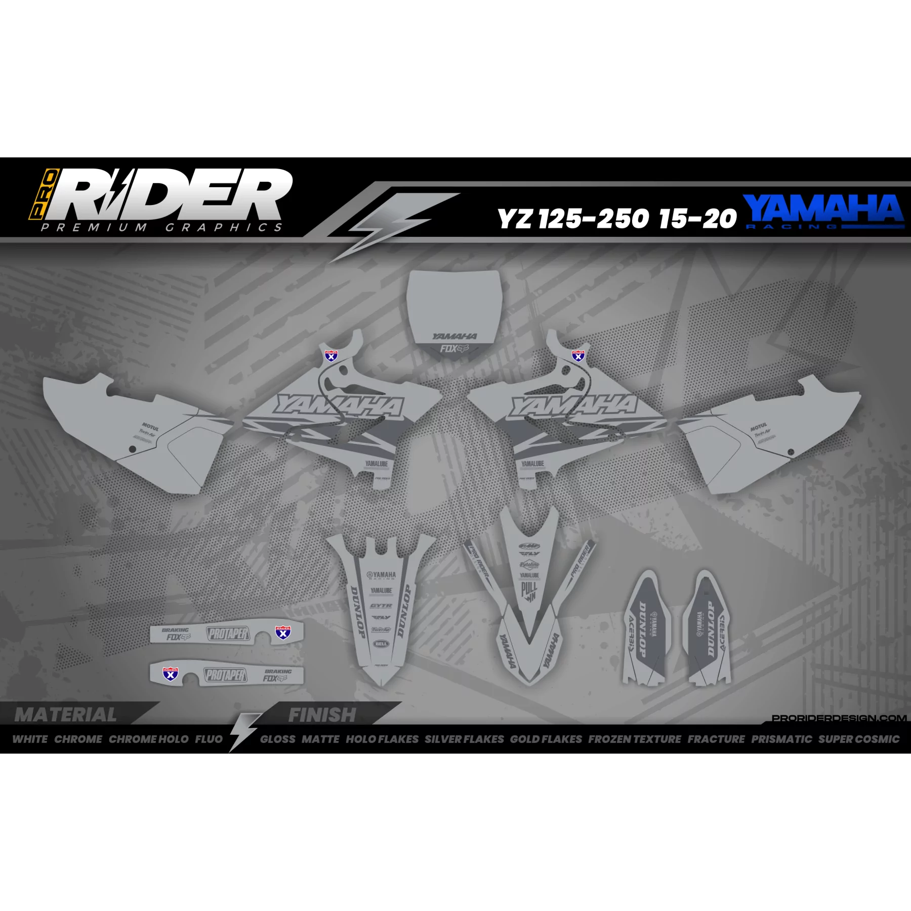 Dekor Motocross YAMAHA Speed Blocks - GREY - DEKOR MOTOCROSS / ENDURO YAMAHA