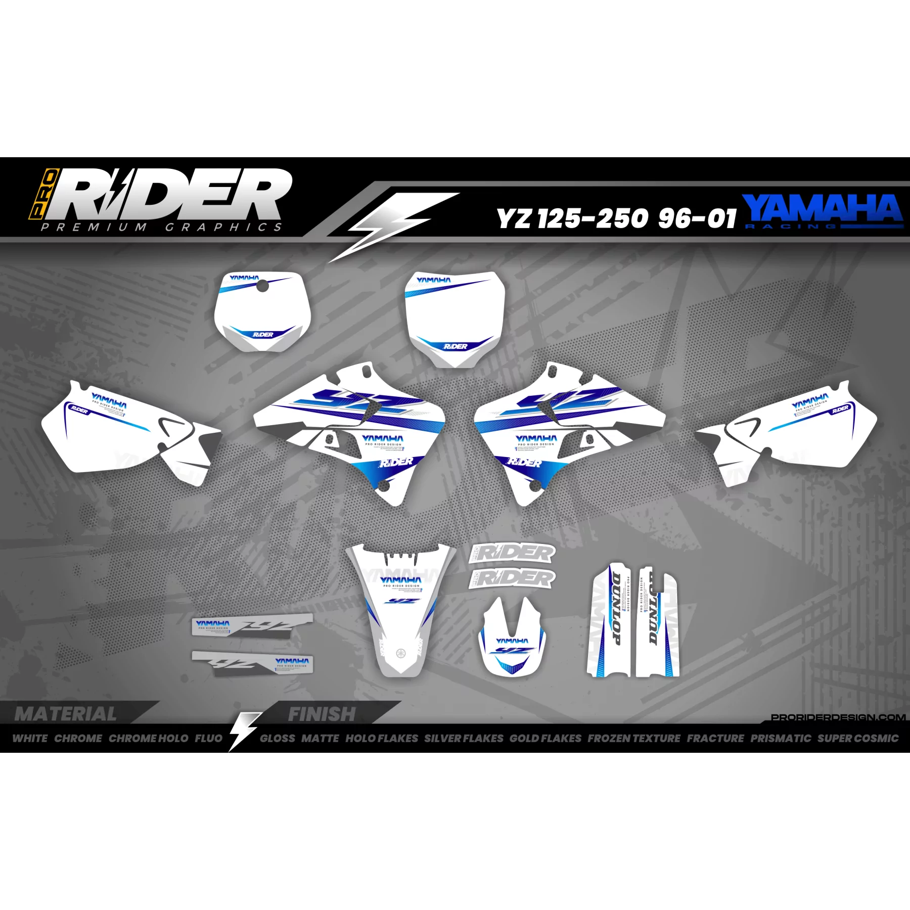 Stickerset Motocross YAMAHA WIDE - Stickerset MOTO YAMAHA