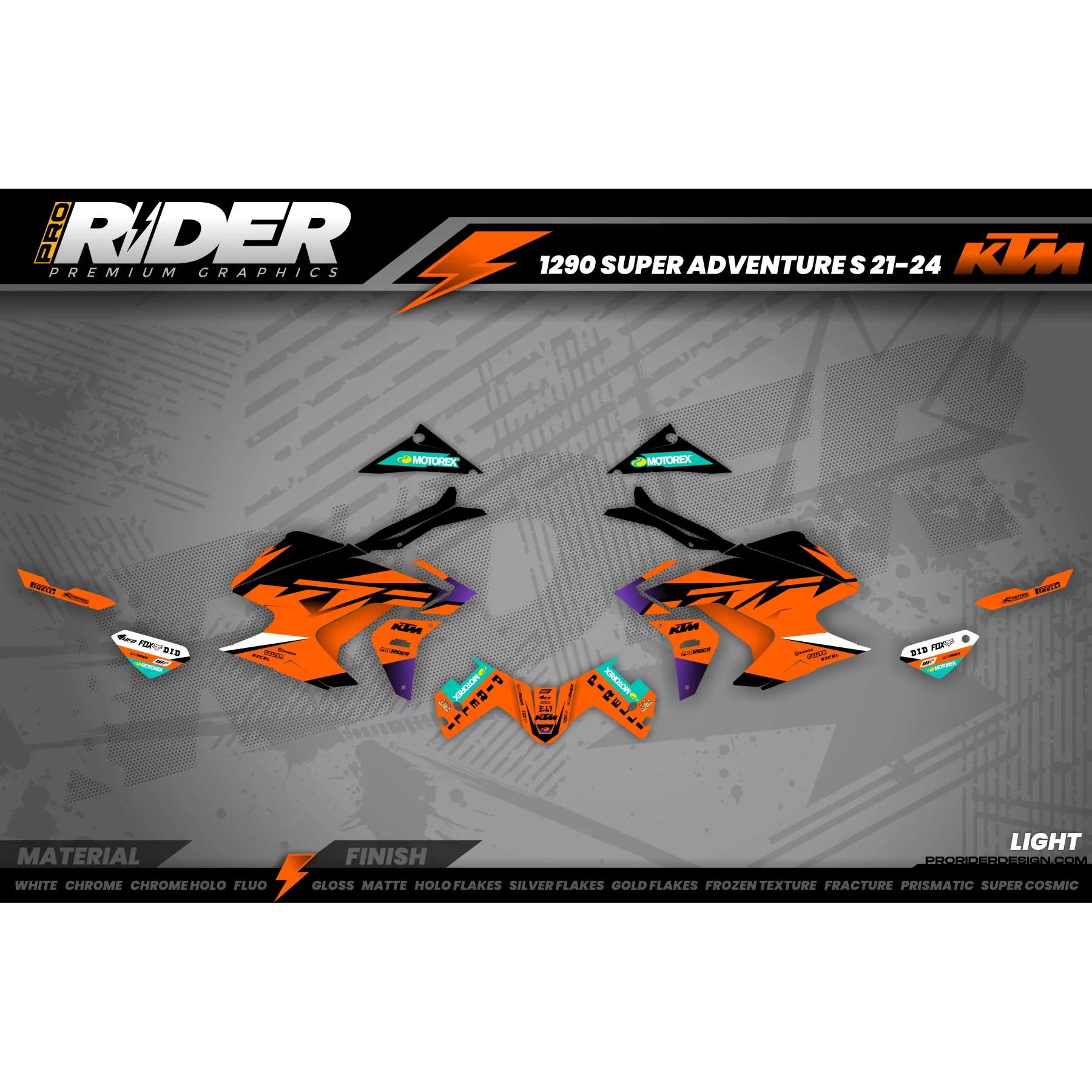 Dekor Motorrad KTM 1090 / 1190 Adventure & 1290 / 1390 Super Adventure | Davom - Dekor KTM SUPER ADVENTURE
