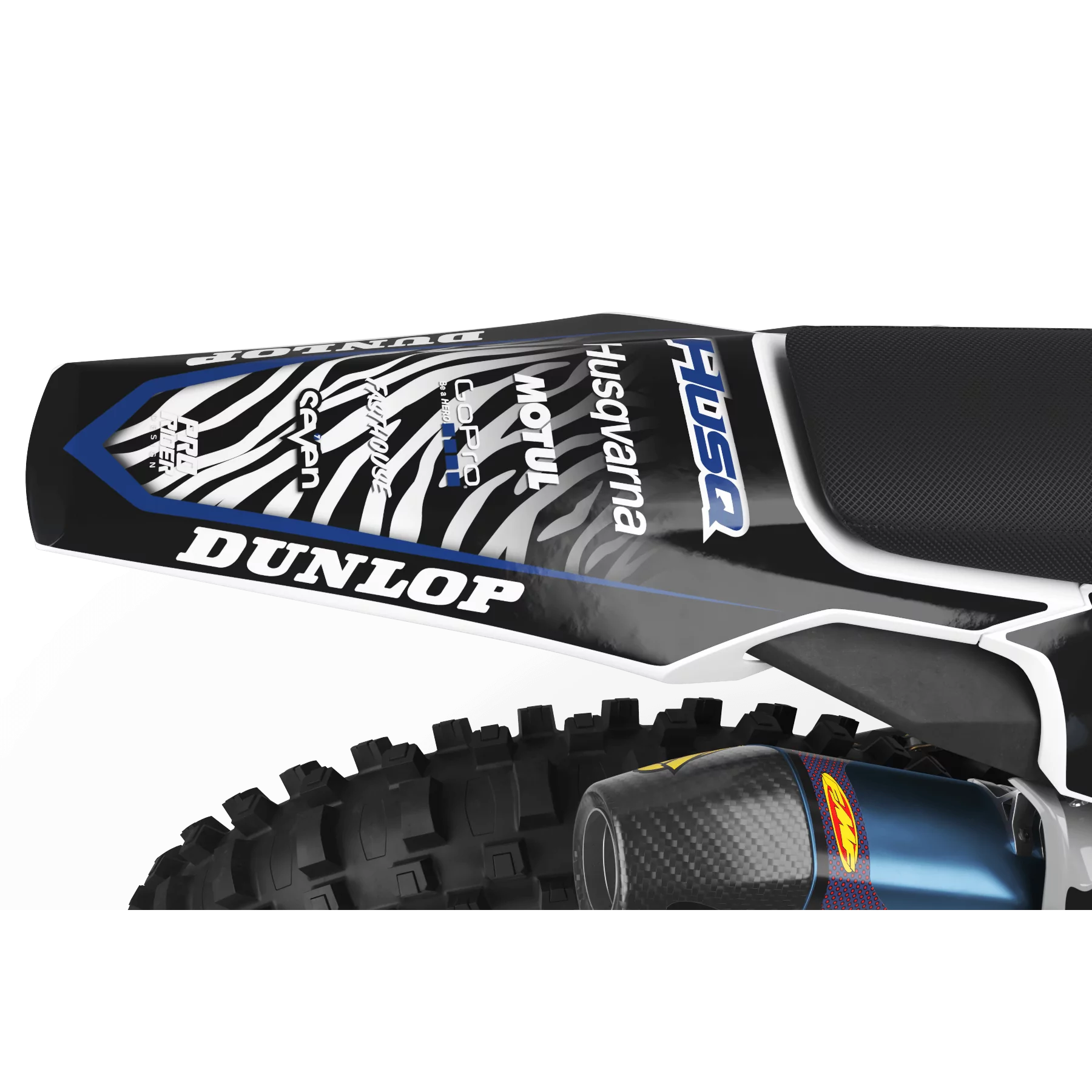 Kit déco moto KIT DECO Motocross HUSQVARNA MOTUL BLACK BLUE