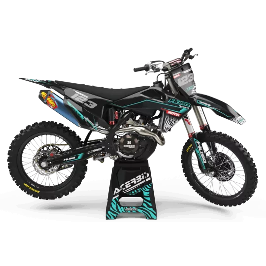 Kit adesivos moto KIT ADESIVOS Motocross HUSQVARNA MOTUL BLACK TEAL