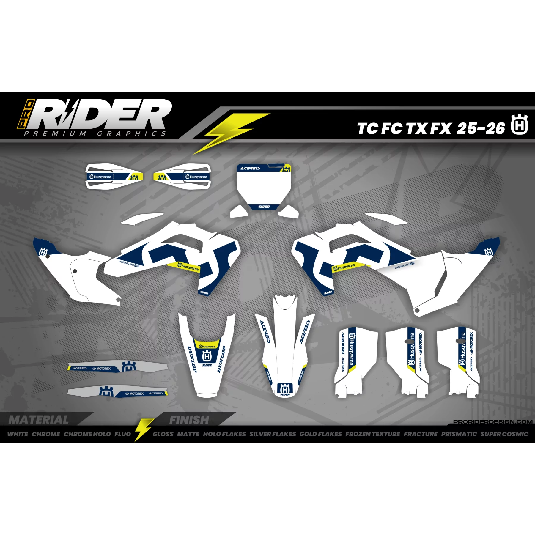 KIT ADHESIVOS MOTOCROSS HUSQVARNA | Millville