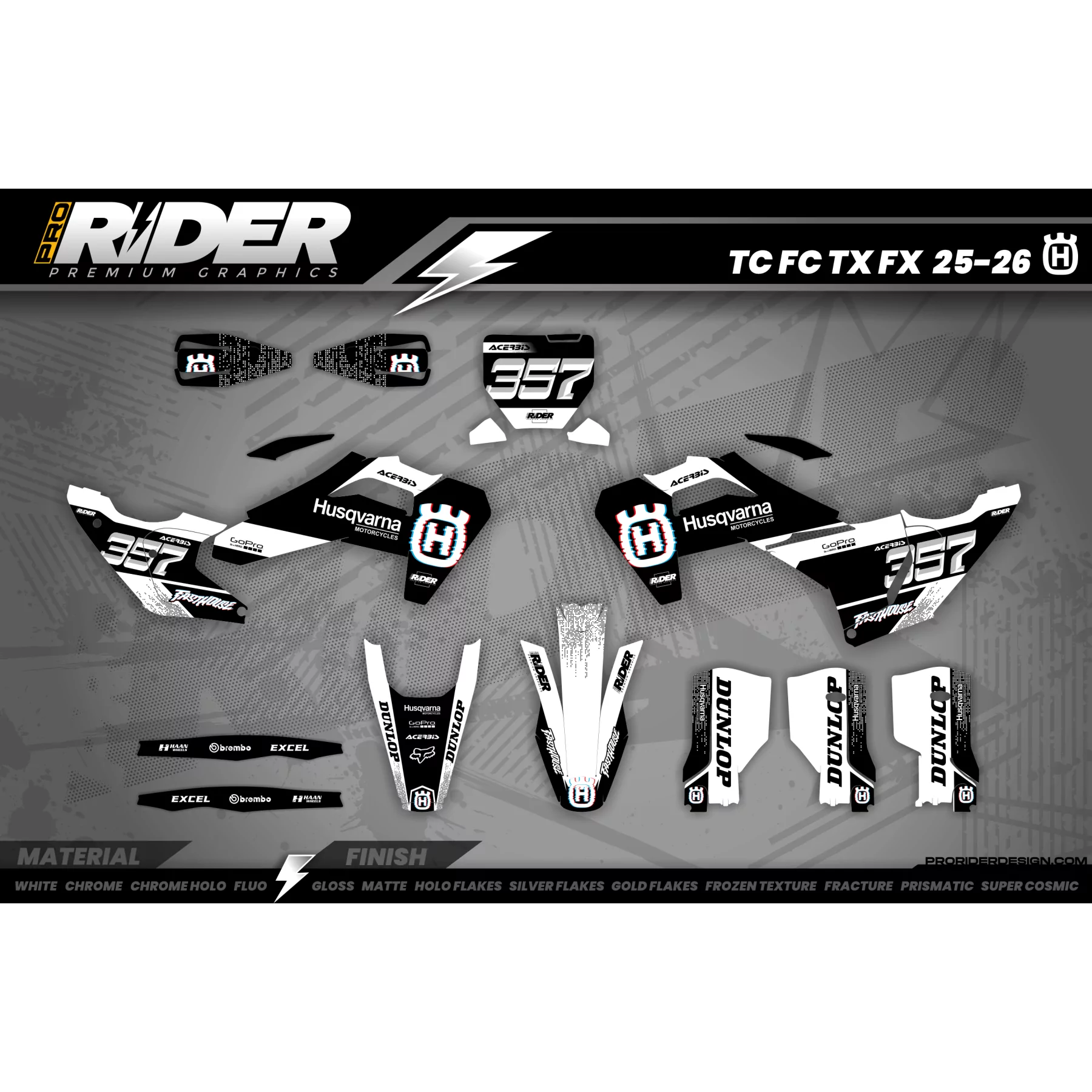KIT ADHESIVOS MOTOCROSS HUSQVARNA | Plomion