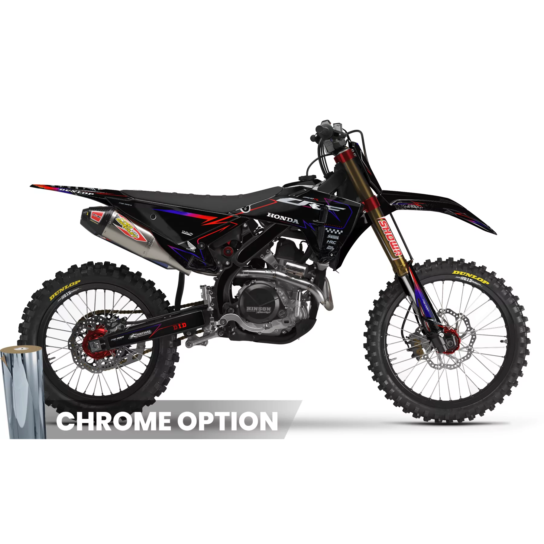 Kit adhesivos Motocross perso HONDA YUGEN PURP  - Kit adhesivos MOTOCROSS ENDURO