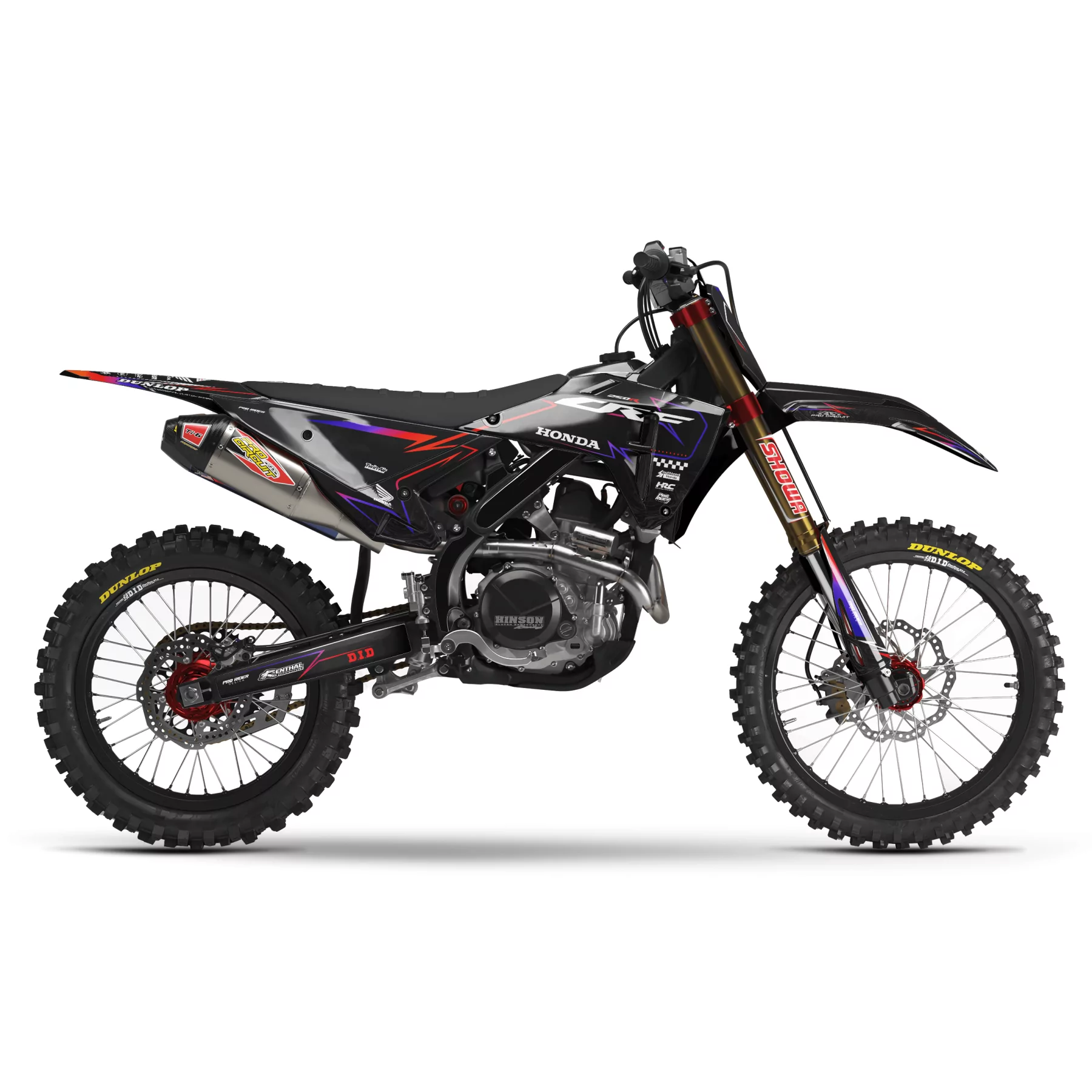 Kit adhesivos Motocross perso HONDA YUGEN PURP  - Kit adhesivos MOTOCROSS ENDURO