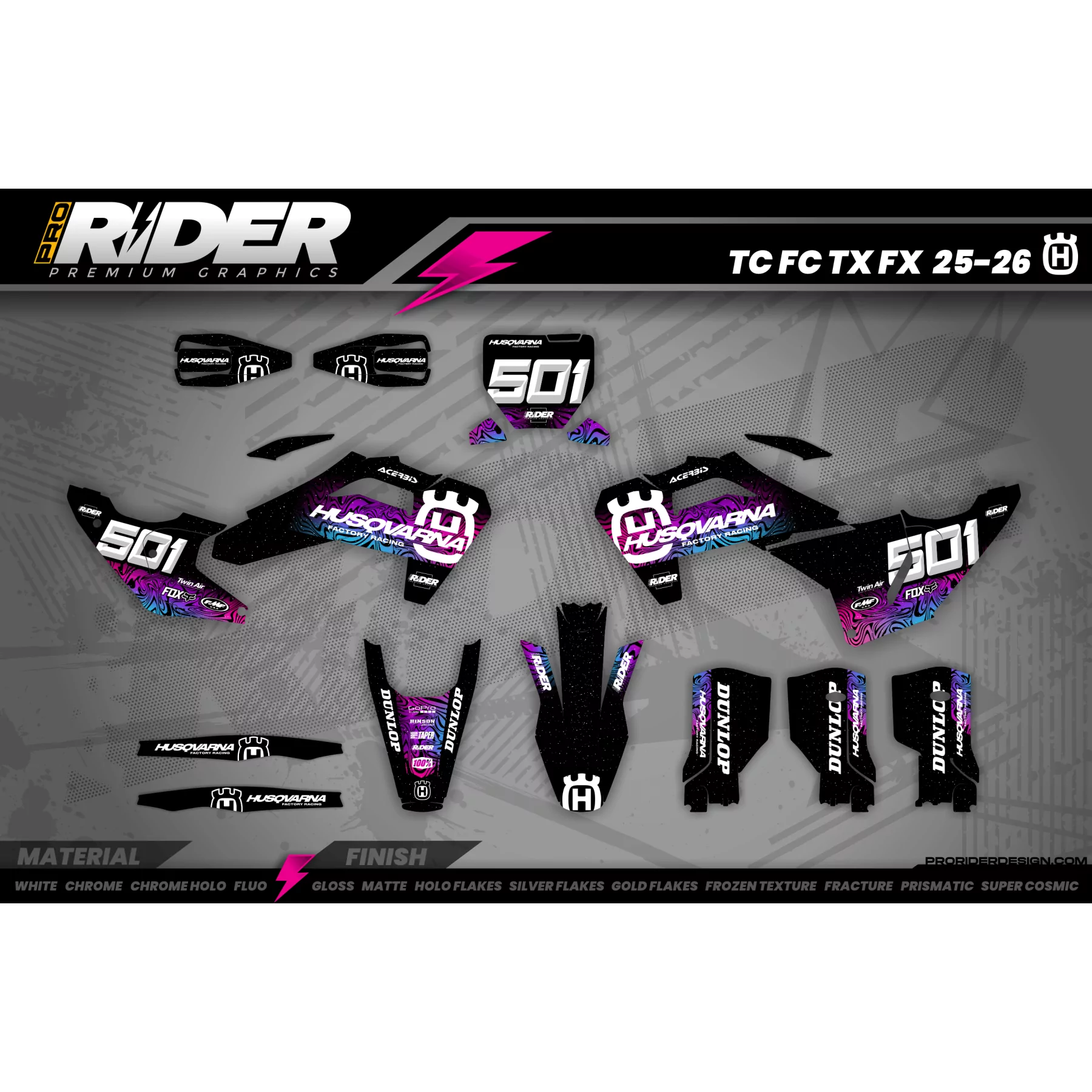STICKERSET MOTOCROSS HUSQVARNA | Stardust