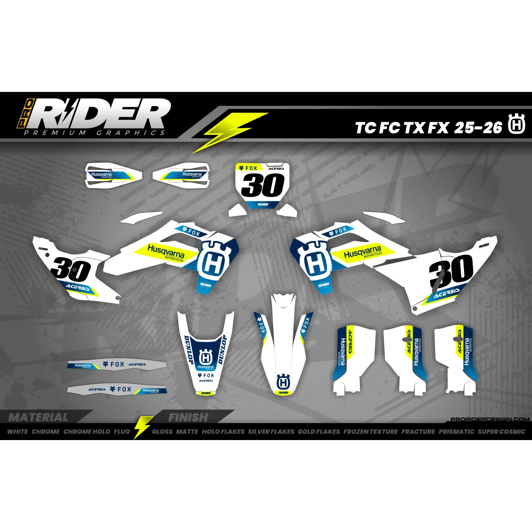 STICKERSET MOTOCROSS HUSQVARNA | Fox raceway
