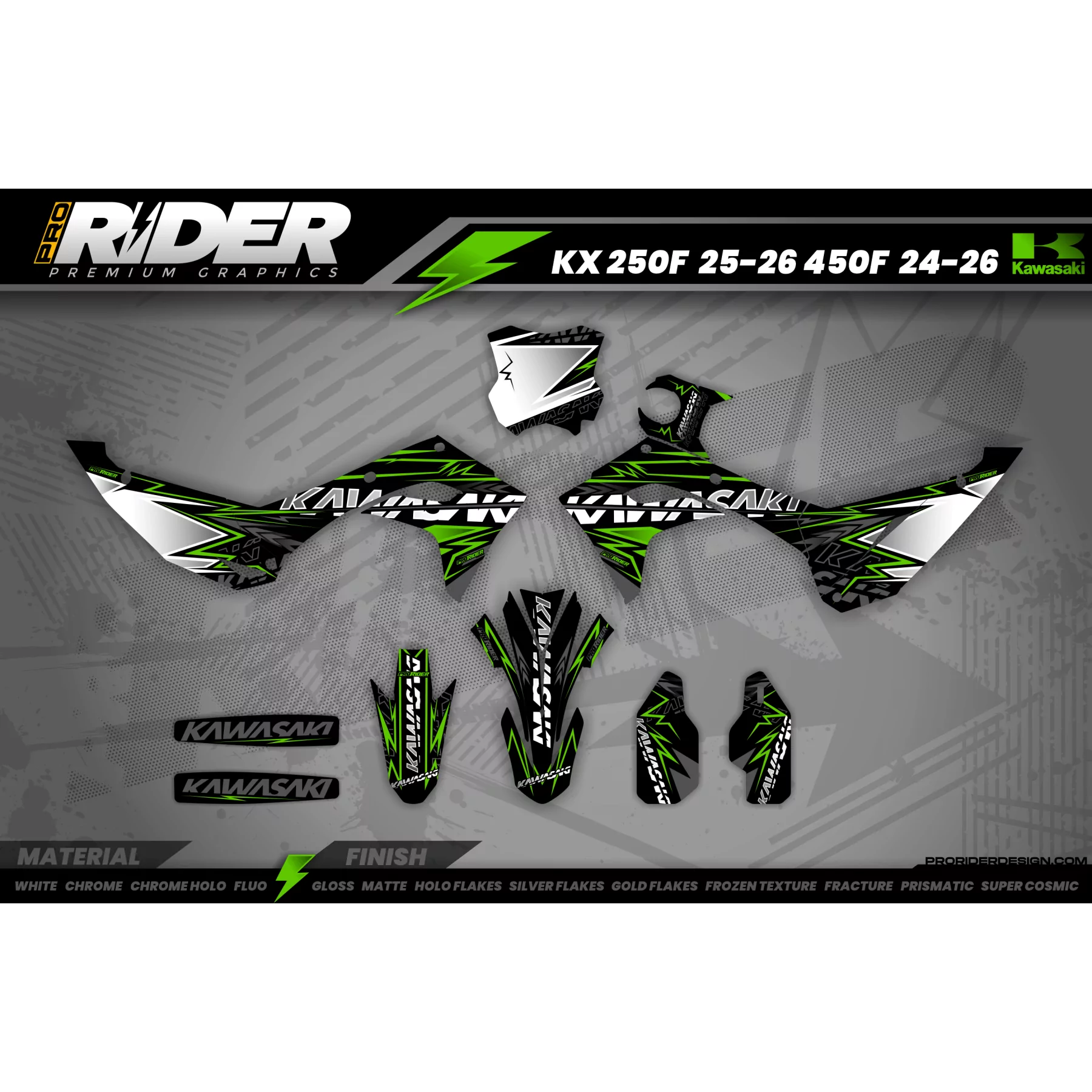 KIT DÉCO MOTOCROSS KAWASAKI | Redbud