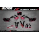 STICKERSET MOTOCROSS HONDA BLACK PERFORMANCE - STICKERSET MOTOR HONDA