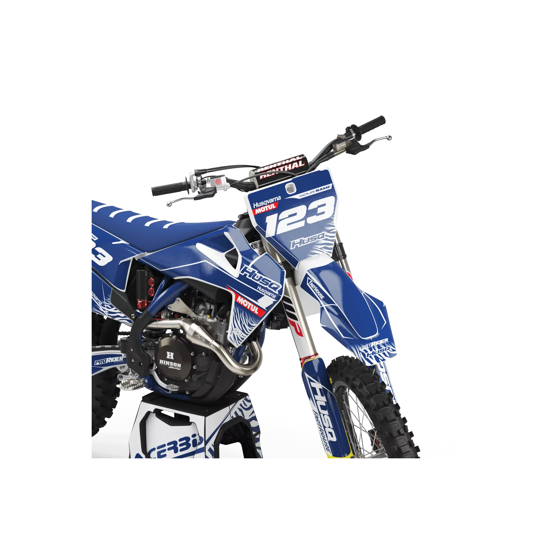 STICKERSET motor Stickerset Motocross HUSQVARNA MOTUL BLUE & WHITE