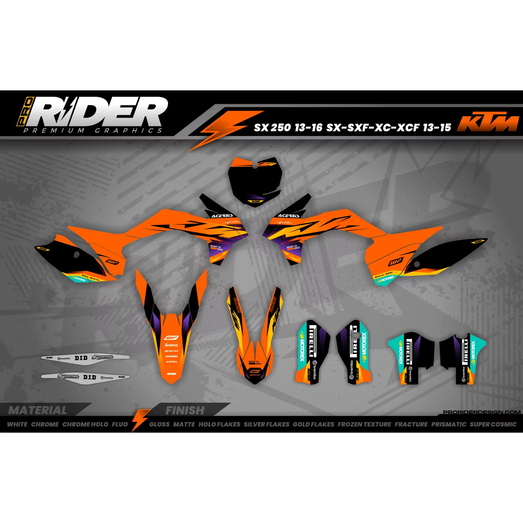 STICKERSET MOTOCROSS KTM | Matterley basin - STICKERSET MOTOR KTM
