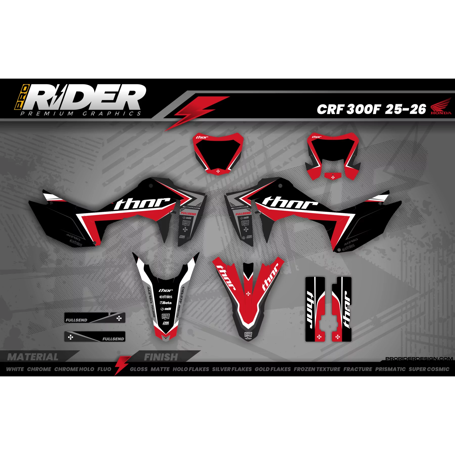 Kit déco Motocross Thor fullsend - KIT DECO MOTOCROSS GAS GAS PRDMK30H