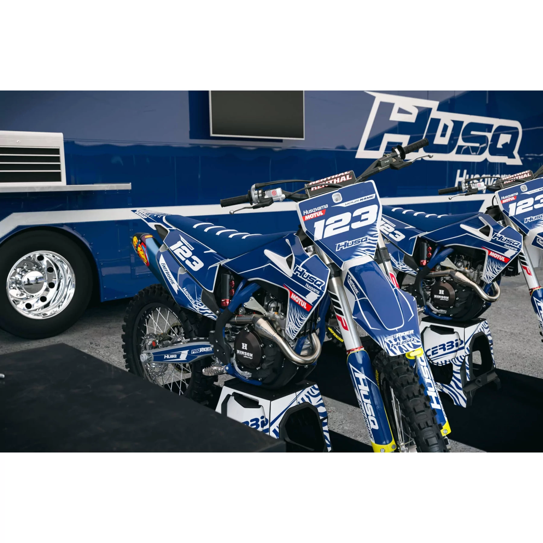 GRAFICHE moto Grafiche Motocross HUSQVARNA MOTUL BLUE & WHITE