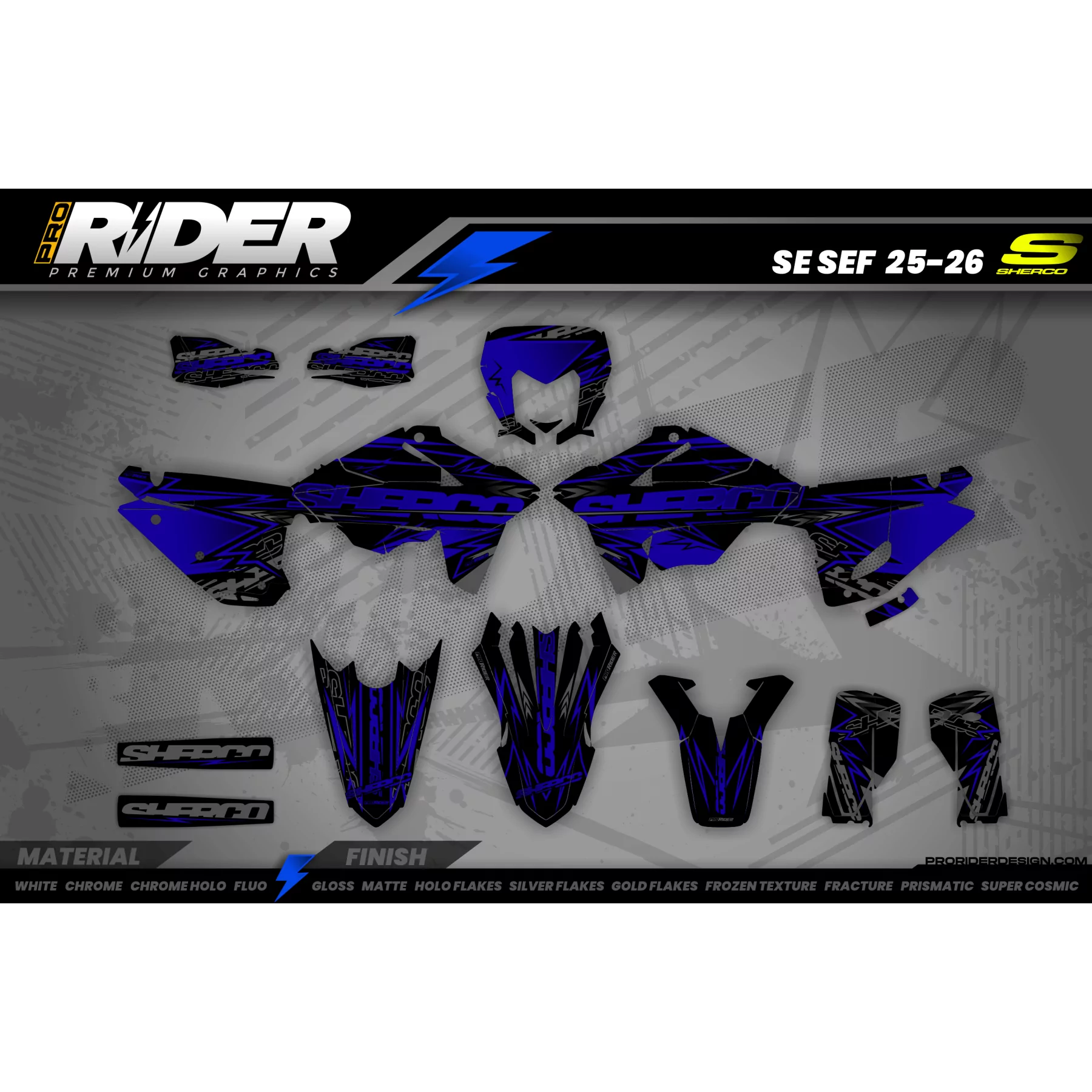 KIT ADHESIVOS MOTOCROSS SHERCO I Ironman raceway